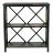 2 Tier Low Etagere in Distressed Black For Sale