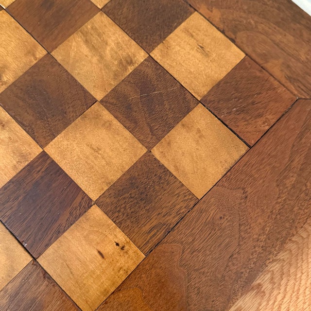 Wood Mid 20th Century Large Craftsman's Wooden Chess Board For Sale - Image 7 of 10