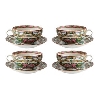 Chinese Rose Medallion Cup & Saucer, S:4 For Sale