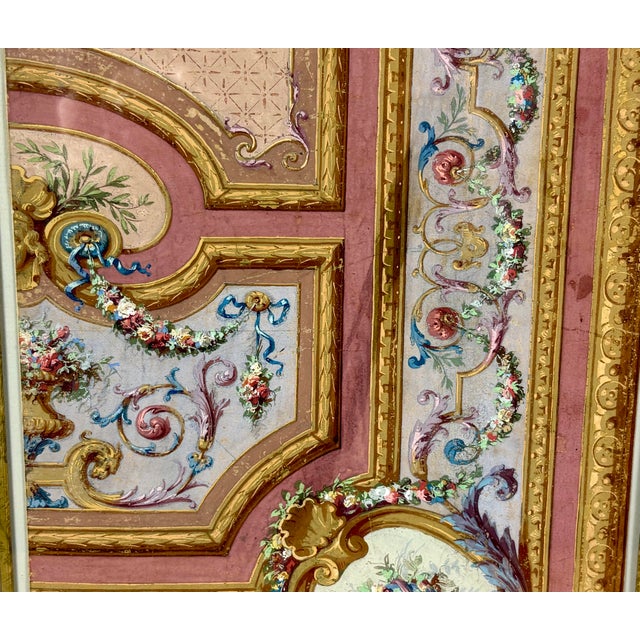 Late 18th Century Late 18th Century French Gouache Design for Decorated Ceiling For Sale - Image 5 of 7