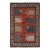1950s Rare Vintage Tribal Rug in Red With Beige and Blue Pictorials by Rug & Kilim For Sale