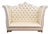 Early 20th Century Hollywood Regency Style Ivory Tufted High-Back Loveseat For Sale