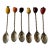 Mid 20th Century Set of 6 Italian Silver Plate Teaspoons With Fruit Theme For Sale