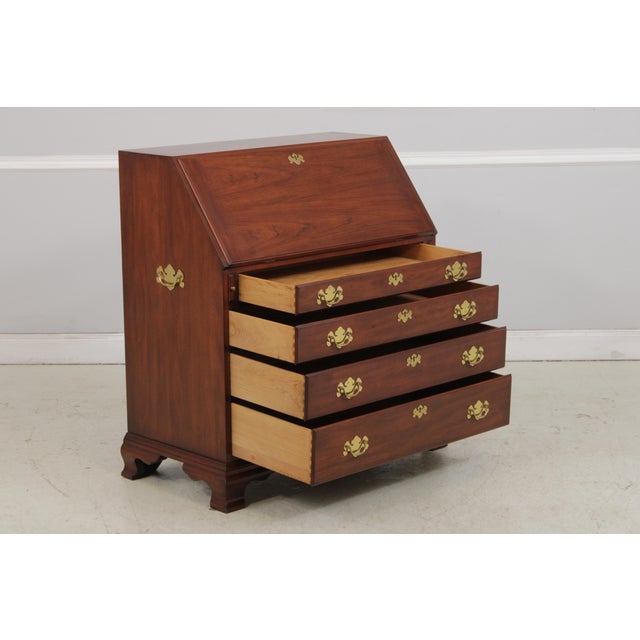Brown Henkel Harris Cherry Slant Front Desk For Sale - Image 8 of 18