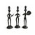 Metal Vintage African Tribal Musician Figurines Cast Iron Metal Sculptures Set of 3 For Sale - Image 7 of 7