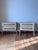 Wood Pair of Four Hands Rosedale Nightstands in Yucca Oak With Leather Accents – Excellent Condition For Sale - Image 7 of 11