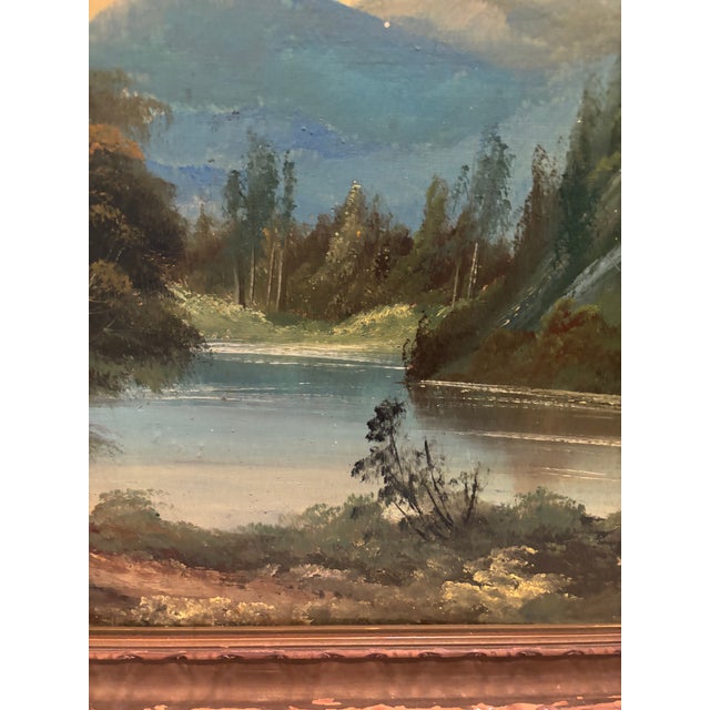 Antique 19th-Century Tonalist Landscape Painting in Original Frame, Circa 1880s For Sale In San Diego - Image 6 of 14