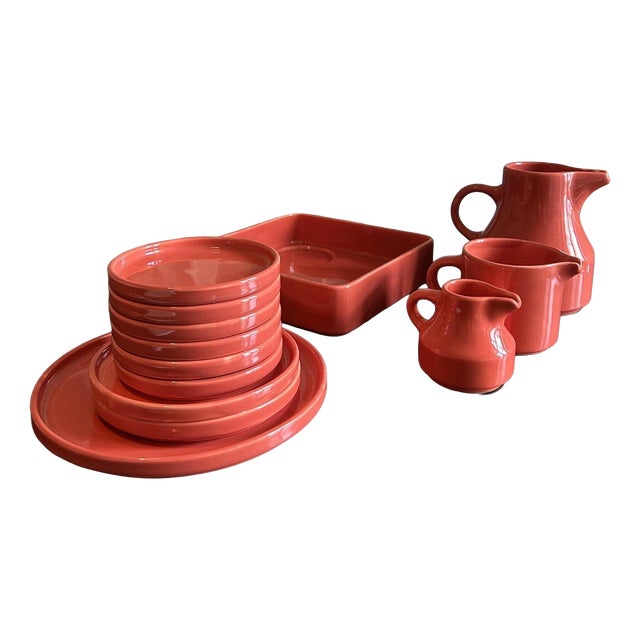 Corail Service of Dishes and Plates by Niderviller, 1970s, Set of 24 For Sale
