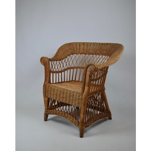 20th Century Wicker Armchairs with Rolled Arms, 1920, Set of 2 For Sale - Image 13 of 18