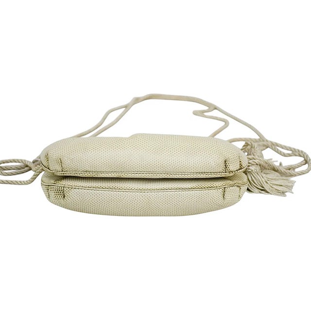 Light Green 1990s Judith Lieber Reptile Purse Handbag Clutch For Sale - Image 8 of 9