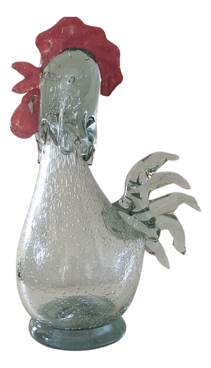 Blown Glass Rooster by Florea Silviu