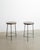 Mid-Century French Wooden and Iron Bar High Stools from Pierre Jeanneret, 1950s, Set of 2 For Sale - Image 6 of 6