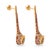 1990s Vintage Citrine Diamond Ruby 18k Yellow Gold Drop Earrings, Pair For Sale - Image 5 of 5