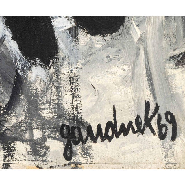 Black Walter Gaudnek "Alice's Sun God" Oil on Canvas, 1969 For Sale - Image 8 of 10