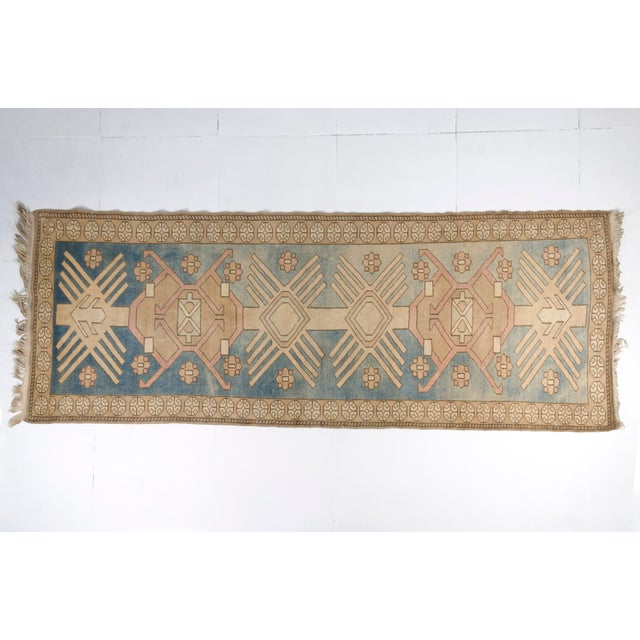 Oushak Vintage Hallway Runner For Sale - Image 4 of 8