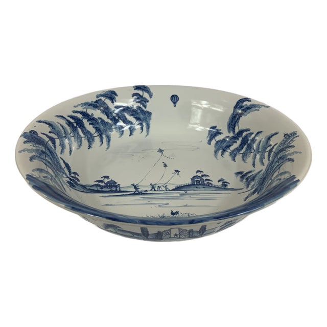 Juliska Country Estate Ceramic Serving Bowl in Delft Blue For Sale