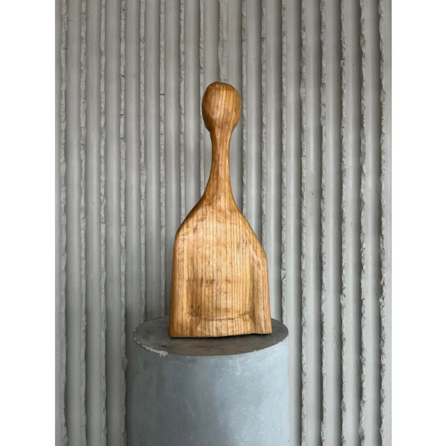1960s Belgian Artist, Brutalist Abstract Sculpture of a Woman, 1960s, Wood For Sale - Image 5 of 9