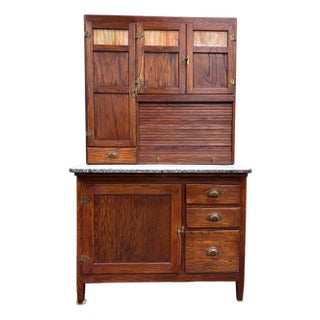 Antique Early 20th Century Hoosier Style Kitchen Cabinet For Sale