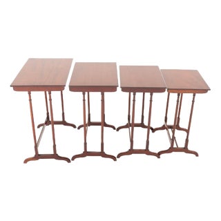 Regency Revival Table Nest Side Table Quartet, Set of 4 For Sale