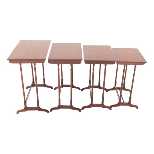 Regency Revival Table Nest Side Table Quartet, Set of 4 For Sale