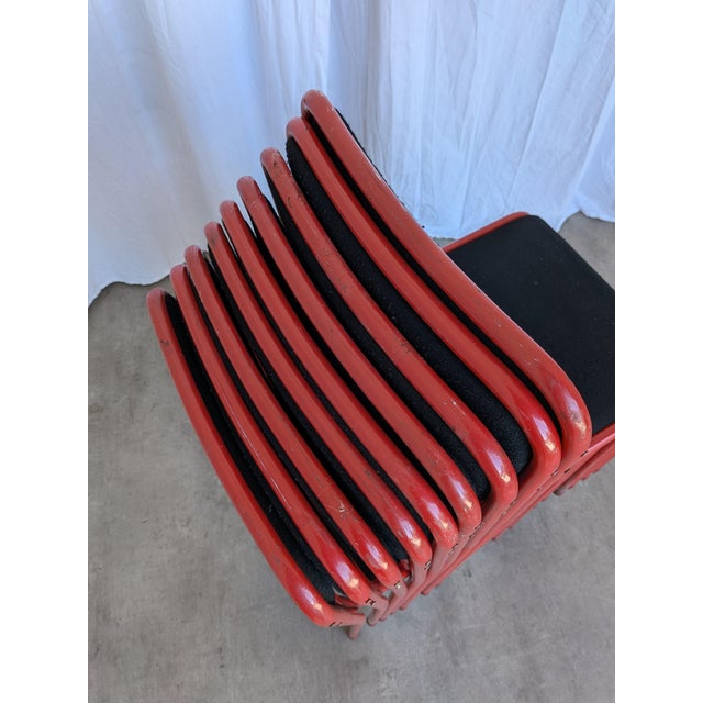 1970s Space Age Stackable Dining Chairs, 1970s, Set of 6 For Sale - Image 5 of 18