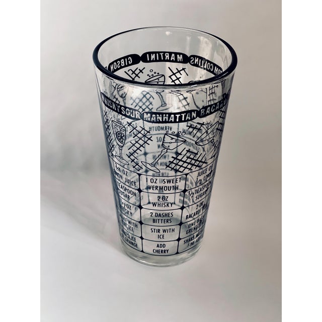 Mid-Century Modern Mid 20th Century Federal Glass Cocktail Measuring Glass For Sale - Image 3 of 9