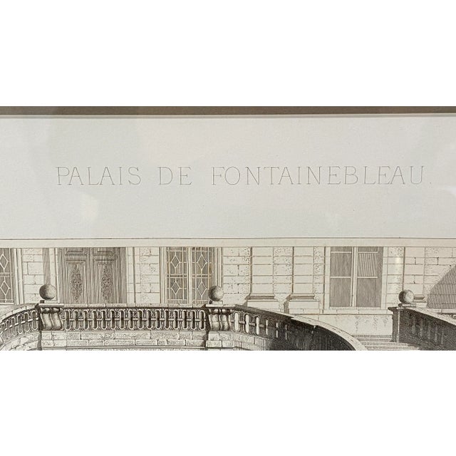 1920s French Gravure Print "Palais De Fontainbleu" For Sale - Image 4 of 11