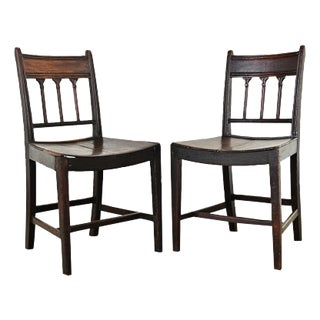 English 18th Century Pair of Georgian Side Chairs For Sale