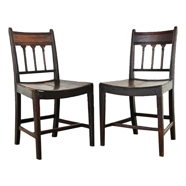 English 18th Century Pair of Georgian Side Chairs For Sale