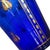 Royal Blue Vintage Boho Mid Century Hand Blown Cobalt Blue Glass Vase With Gold Honey Bee Accents For Sale - Image 8 of 18