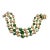 Vintage Napier Green & Gold Textured Beads Bracelet For Sale