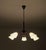 Metal Mid-Century Modern 5-Arm Tulip Chandelier, 50s 60s Sputnik Design Brass Accents For Sale - Image 7 of 12