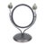 Hand Forged Iron Tabletop Vanity Mirror (55cm) Antique Copper Leaf Design For Sale