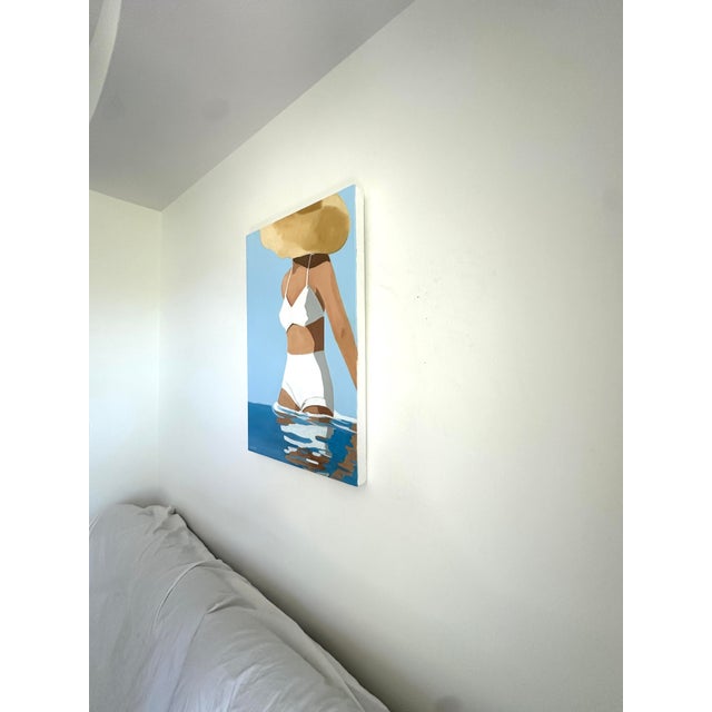 "Woman in the Big Straw Hat" Original Modern Oil Painting, by Jennifer Hohlfelder For Sale In Denver - Image 6 of 9