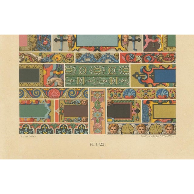 Pralon after Albert Racinet, LXXI of L’Ornement Polychrome, 1869, Paper For Sale - Image 3 of 10