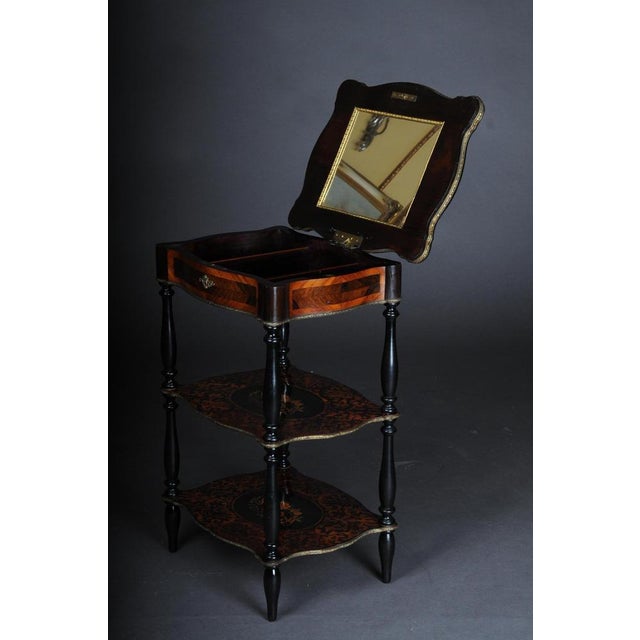 19th Century Marquetry Side Table with Jewelry Box, 1870s For Sale - Image 14 of 18
