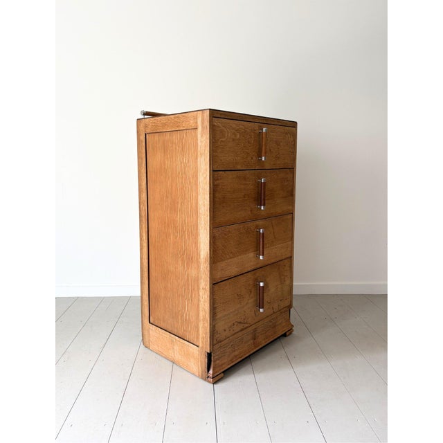 Black Art Deco Chest of Drawers with Ebonised and Chrome Accents, Britain, 1920s For Sale - Image 8 of 14