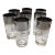 Mid-Century Modern Vitreon Queens Lusterware Silver Ombre Fade Glasses- Set of 8 For Sale