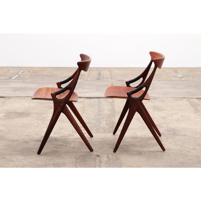 Model 71 Dining Chairs by Arne Hovmand Olsen for Mogens Kold, 1960s, Set of 4 For Sale - Image 3 of 18