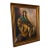 Vintage Italian Style Oil Painting Lady With Fruit Still Life ~ Signed For Sale