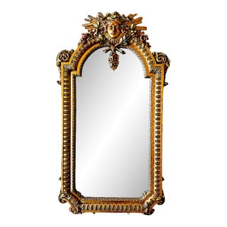 Vintage Vincenzo Fancelli Louis XIV Style Gilt Mirror for Franklin Mint For Sale