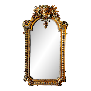 Vintage Vincenzo Fancelli Louis XIV Style Gilt Mirror for Franklin Mint