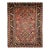 Vintage Persian Heriz Karajah Rug, Hand-Knotted Wool, Geometric Pattern, Rust-Red & Navy, 4x5 For Sale