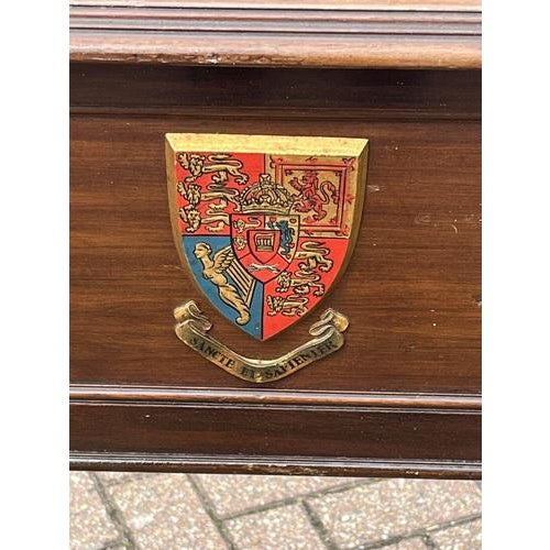 Country House Mahogany Jardiniere Planter. with crest to front. Has had some restoration over the years, the original...