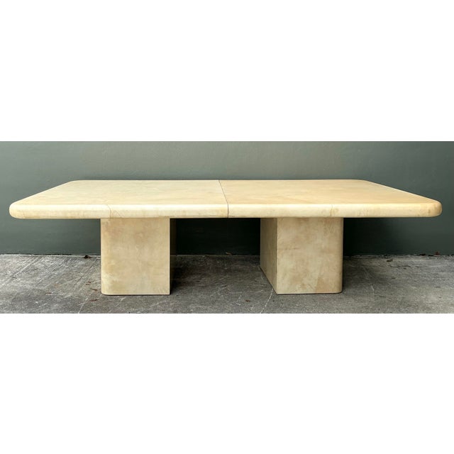 Vintage Goatskin Extendable Dining Table For Sale - Image 12 of 12