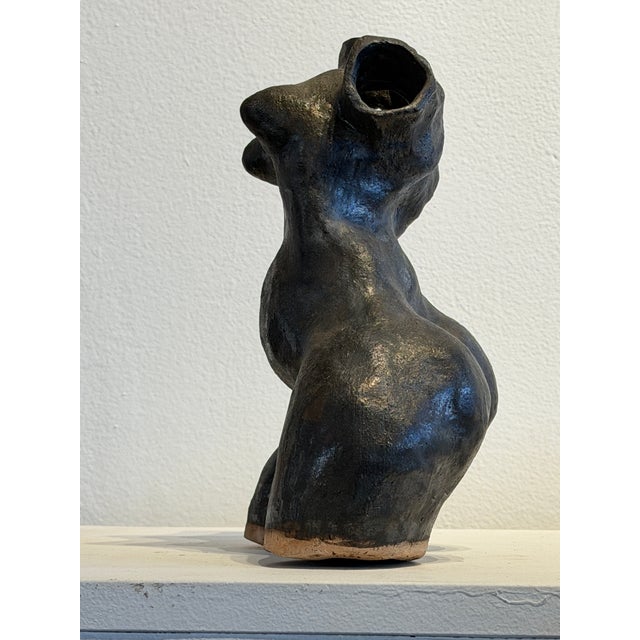 Lovely clay sculpture signed by artist 1990s.