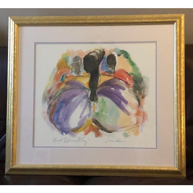 "Real Women Pray" Signed Frame Art Print by Andrew Turner For Sale - Image 10 of 10