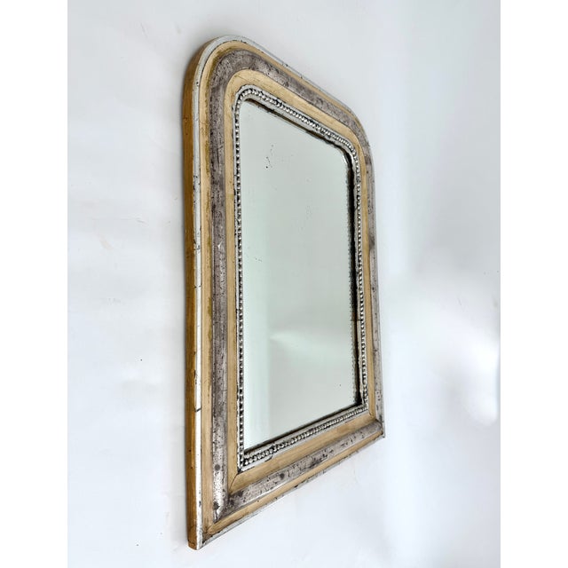 French Provincial Antique Silver Louis Philippe Mirror For Sale - Image 3 of 7