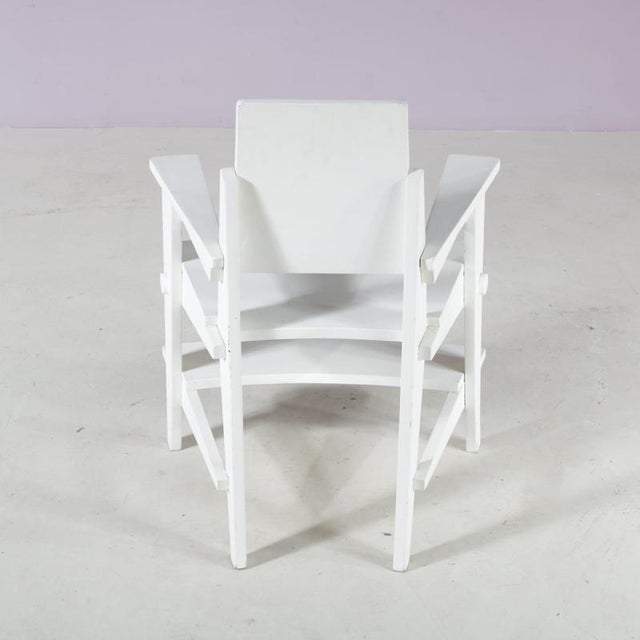 Wood Amsterdam School Style Child's Chair, Netherlands, 1930 For Sale - Image 7 of 11