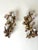 Vintage Italian Mirrored Gilt Metal and Porcelain Rose Sconces, 1940s, Set of 2 For Sale - Image 6 of 18